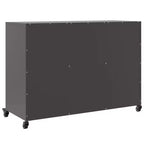 vidaXL Sideboard Black Cold-rolled Steel Large Sideboard Rectangular