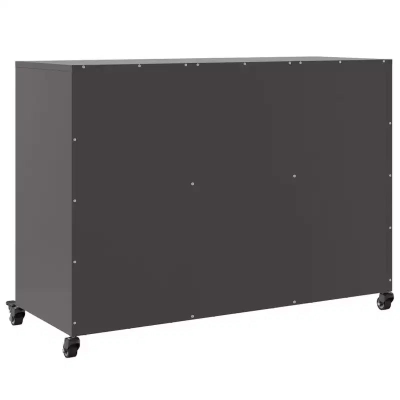 vidaXL Sideboard Black Cold-rolled Steel Large Sideboard Rectangular