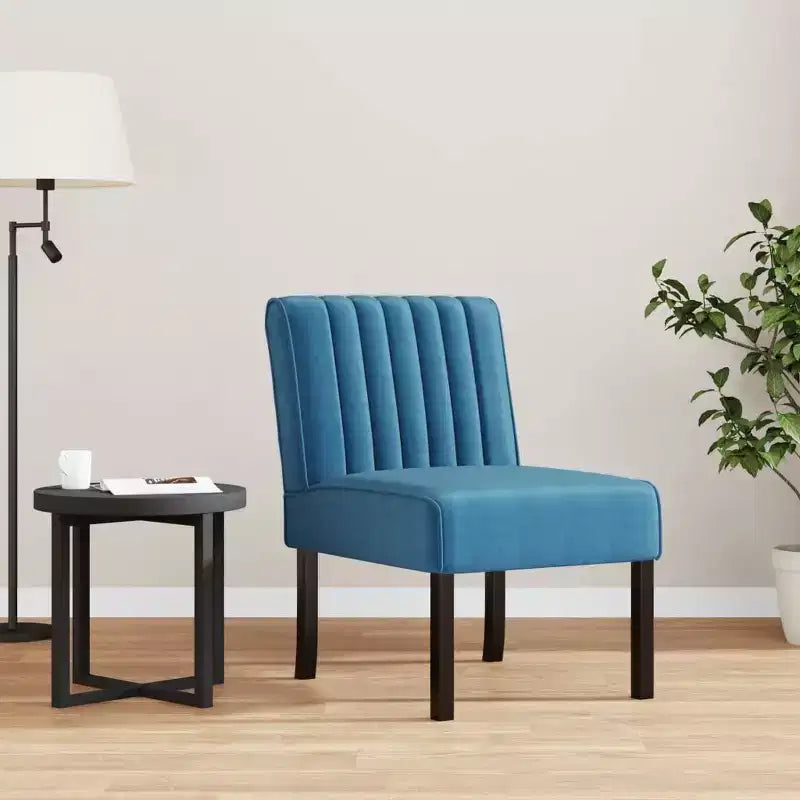 vidaXL Slipper Chair Dark Gray Velvet