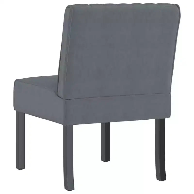 vidaXL Slipper Chair Dark Gray Velvet