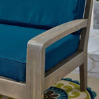 Christopher Knight Home Jela Ensemble de canapé deux places et table basse de patio transitionnel en bois d'acacia avec coussins