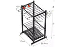 28 in Garden Tool Organizer, 2 Tier Yard Tool Storage Rack,Steel Yard Tool Racks To Store Long Handled Tools,Garage Tool Stand,Tool Holder
