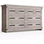 Commode de ferme Acekool à 8 tiroirs, organisateur de commode en bois rustique pour chambre, placard, salon, couloir