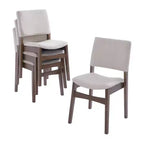 7/5 Piece Dining Table Set Dining Set for 6/4, Classic Kitchen Furniture Set with Upholstered Stackable Dining Chairs - ModernLuxe