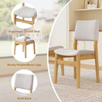 7/5 Piece Dining Table Set Dining Set for 6/4, Classic Kitchen Furniture Set with Upholstered Stackable Dining Chairs - ModernLuxe