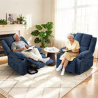 GustoWave Power Lift Recliner Chair for Elderly, Oversized Electric Recliner with Massage, Heat, Lay Flat, Stand Assist, 2 Cup Holders