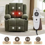 GustoWave Power Lift Recliner Chair for Elderly, Oversized Electric Recliner with Massage, Heat, Lay Flat, Stand Assist, 2 Cup Holders