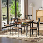 COZONY 4-Piece Farmhouse Dining Set, Wooden Kitchen Table & Chairs w/ Storage & Adjustable Legs