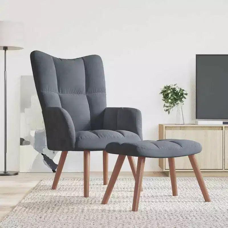 vidaXL Fauteuil de relaxation gris foncé