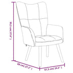 vidaXL Fauteuil de relaxation gris foncé