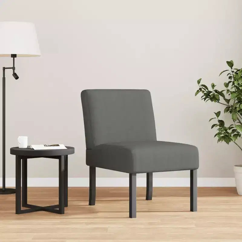 vidaXL Chaise sans accoudoirs crème Polyester Chaise sans accoudoirs robuste