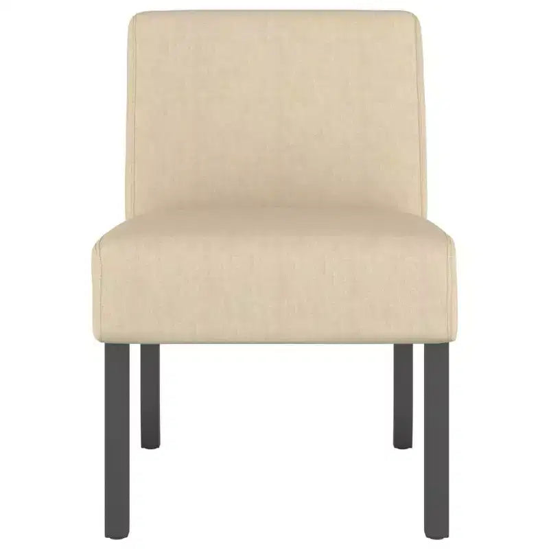 vidaXL Chaise sans accoudoirs crème Polyester Chaise sans accoudoirs robuste