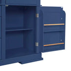 63.3 Freestanding Large Kitchen Pantry Cabinet, Microwave Cabinet with Drawers, Adjustable Shelves for Kitchen or Dining Room-Panipeachy