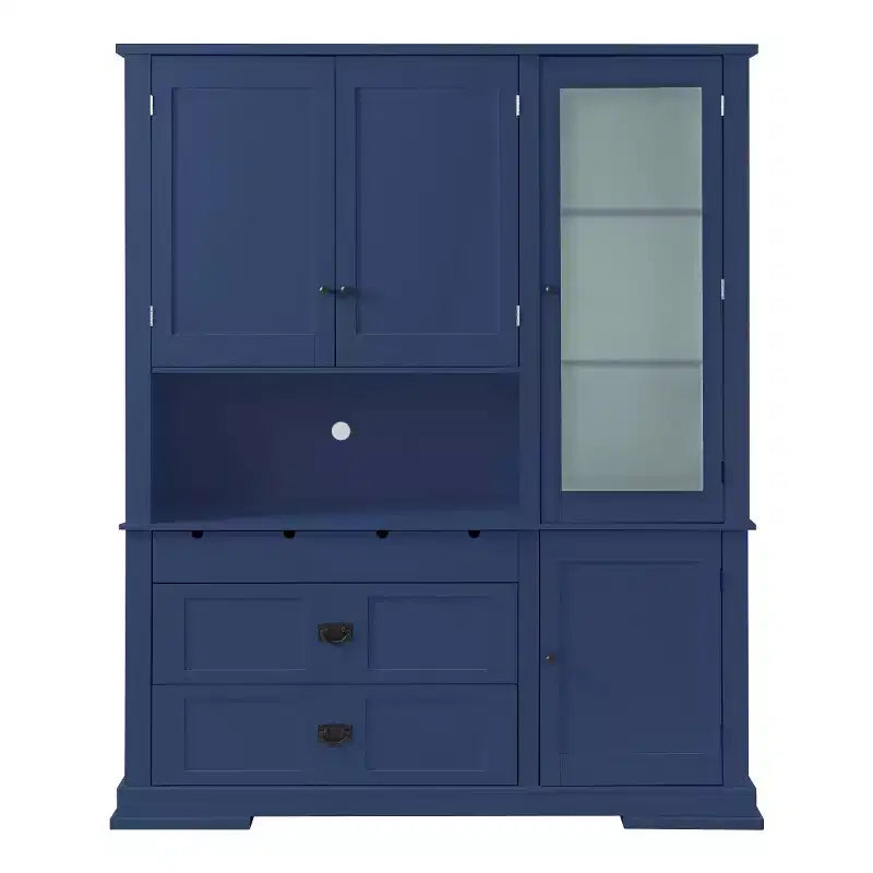 63.3 Freestanding Large Kitchen Pantry Cabinet, Microwave Cabinet with Drawers, Adjustable Shelves for Kitchen or Dining Room-Panipeachy