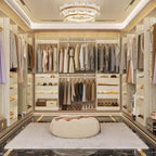 Besiost Set of Two 80-120W Closet System with Door and Wooden Drawers