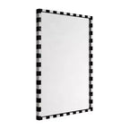 TEHOME livra Decorative Marble Rectangular Wall Mirror in Bold Black and White Checkerboard Pattern 20 x 30'', Perfect for Bathroom, Entryway