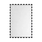TEHOME livra Decorative Marble Rectangular Wall Mirror in Bold Black and White Checkerboard Pattern 20 x 30'', Perfect for Bathroom, Entryway