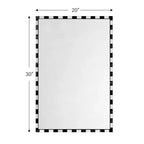 TEHOME livra Decorative Marble Rectangular Wall Mirror in Bold Black and White Checkerboard Pattern 20 x 30'', Perfect for Bathroom, Entryway