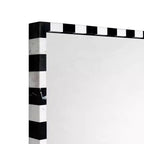 TEHOME livra Decorative Marble Rectangular Wall Mirror in Bold Black and White Checkerboard Pattern 20 x 30'', Perfect for Bathroom, Entryway