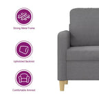 vidaXL Sofa Chair Living Room Accent Upholstered Chair with Armrest Fabric