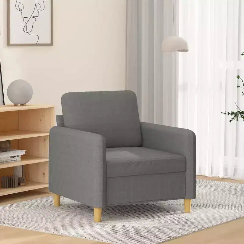 vidaXL Sofa Chair Living Room Accent Upholstered Chair with Armrest Fabric