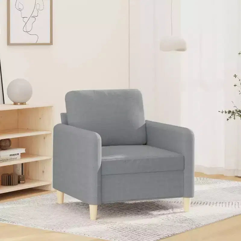 vidaXL Sofa Chair Living Room Accent Upholstered Chair with Armrest Fabric