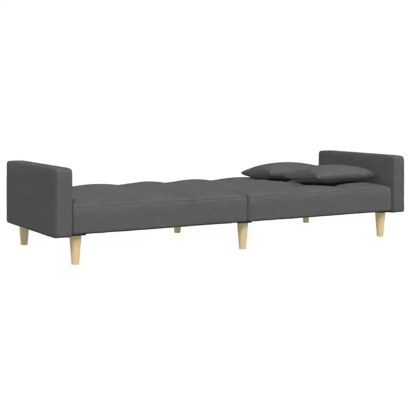vidaXL Canapé-lit 2 places avec repose-pieds Meubles Maison Salon Tissu