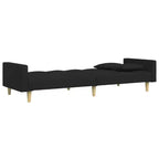 vidaXL Canapé-lit 2 places avec repose-pieds Meubles Maison Salon Tissu