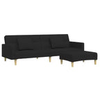 vidaXL Canapé-lit 2 places avec repose-pieds Meubles Maison Salon Tissu