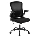 Garvee Office Chair with Adjustable Lumbar and Headrest,Flip-Up Armrests,Black Ergonomic High Back Swivel Chair for Home Office,Gaming Black