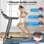 Tapis de course en solde, Dégagement de tapis de course, 12 km/h, Capacité de 136 kg, Tapis de course électrique, Tapis de course motorisé électrique pliable pour la maison