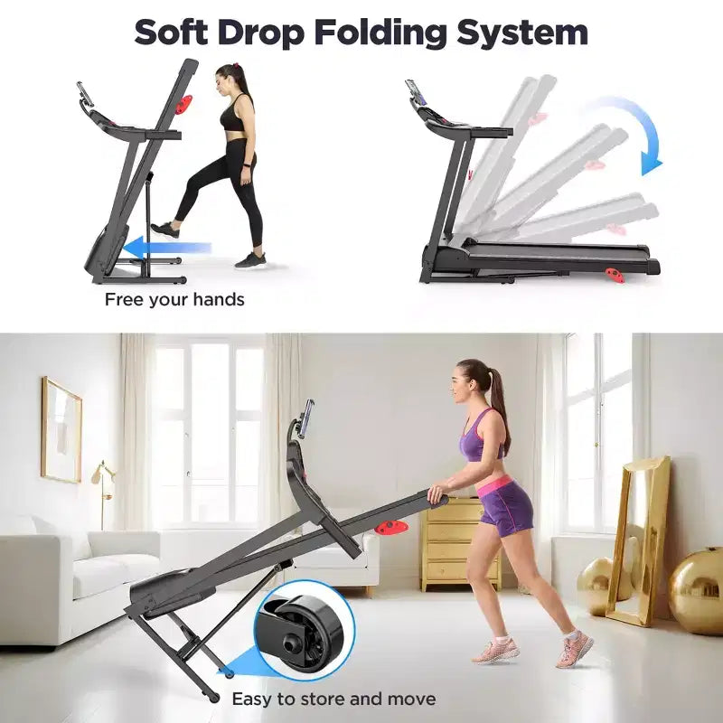 Treadmills Clearance, Treadmill on Sale with 12-Level Adjustable Incline, 7.5MPH Max Speed, Foldable Treadmill, Running & Walking Machine