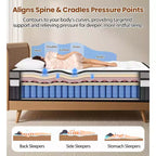 King Size Memory Foam Mattress, 14inch Gel Memory Foam Mattress, Breathable Mattress in a Box, Certified Safe Foams & Fabric