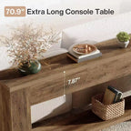 Tribesigns Console 70.9 pour Entrée, Table de Canapé Étroite en Bois Derrière le Canapé, pour Salon, Entrée, Foyer, Marron Rustique