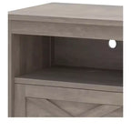Meuble TV de ferme pour téléviseurs de 75/70 pouces, meuble de divertissement LED avec armoires de rangement, étagères ouvertes et étagère réglable pour le salon