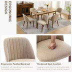 Lot de 2 chaises de salle à manger, chaise d'appoint avec rembourrage confortable et pieds en bois robustes, pour cuisine, salle à manger, restaurant et café