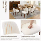 Lot de 2 chaises de salle à manger, chaise d'appoint avec rembourrage confortable et pieds en bois robustes, pour cuisine, salle à manger, restaurant et café
