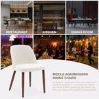 Lot de 2 chaises de salle à manger, chaise d'appoint avec rembourrage confortable et pieds en bois robustes, pour cuisine, salle à manger, restaurant et café