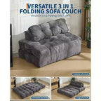 Acekool 3-in-1 Foldable Sofa Bed with Pillow, Convertible Chair for Living Room, Bedroom, or Home Office, 79x52x8