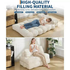 Acekool 3-in-1 Foldable Sofa Bed with Pillow, Convertible Chair for Living Room, Bedroom, or Home Office, 79x52x8