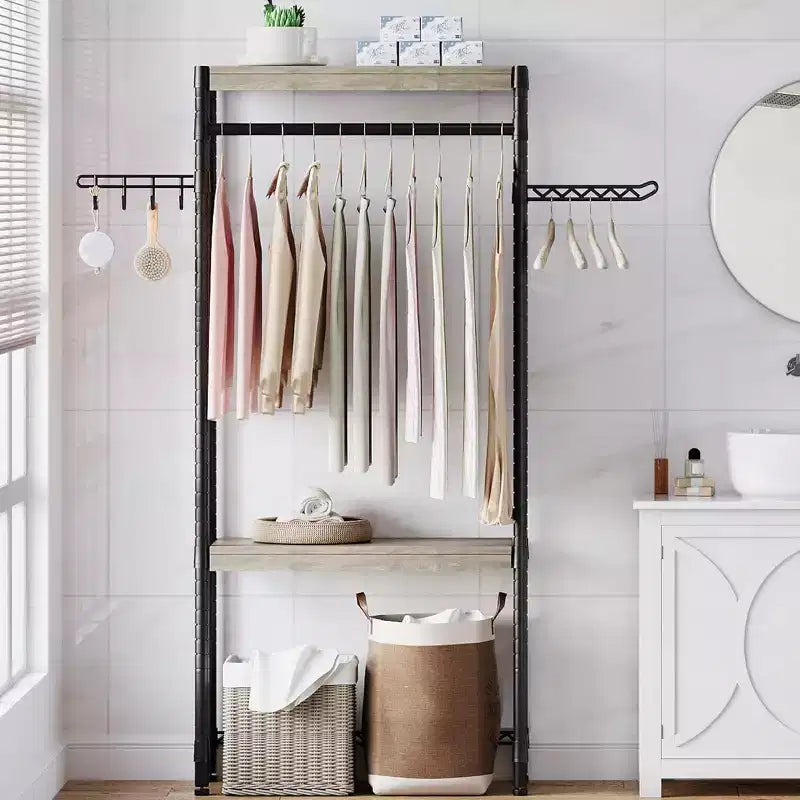 Over Washer and Dryer Shelves,30 Inch Laundry Room Organization Countertop Shelf, Heavy-Duty 5-Tier Storage Rack with Adjustable Height for Bedroom
