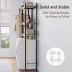 Over Washer and Dryer Shelves,30 Inch Laundry Room Organization Countertop Shelf, Heavy-Duty 5-Tier Storage Rack with Adjustable Height for Bedroom