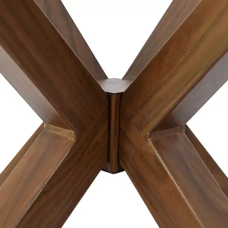 5-Piece Round Glass Dining Table Set with Faux Leather Chairs, Modern Kitchen Table Set with Walnut Legs for 4-Panipeachy