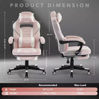 Acekool Ergonomic Gaming Chair for Adults, PU Leather, Massage Lumbar, Footrest, Adjustable, for Office or Gaming