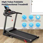 2.75HP Folding Treadmill w/ 300lb Capacity & Incline, 71Programs, Smart APP, HiFi Stereo Speakers, 7.5MPH Portable Treadmill for Home Jogging Walking