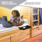 Modern Innovations Bedside Shelf with Cord and Cup Holder (Black)