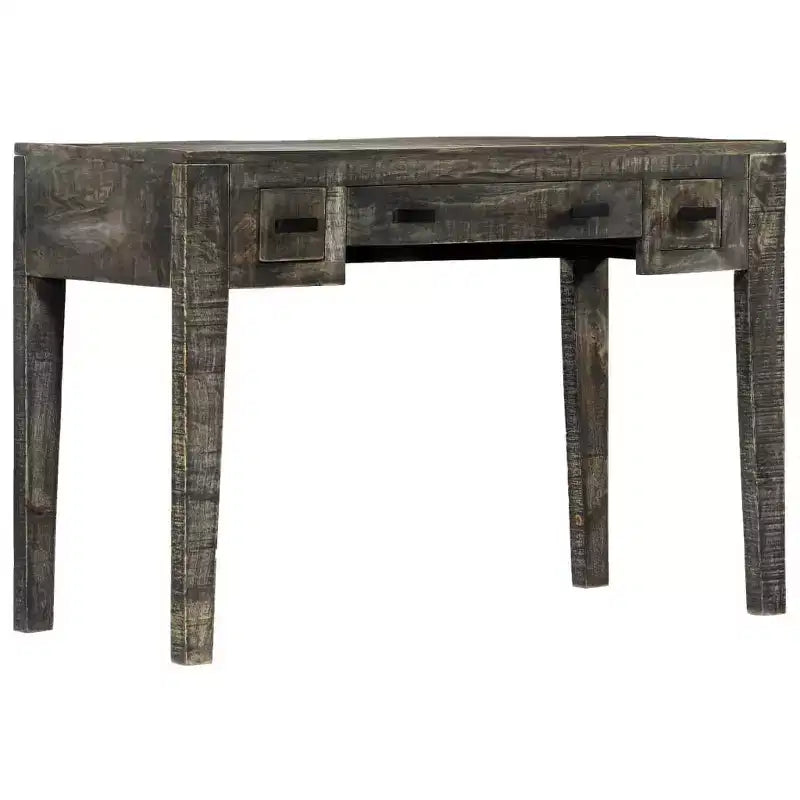 vidaXL Desk Black 43.3x19.7x29.5 Solid Mango Wood