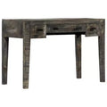 vidaXL Desk Black 43.3x19.7x29.5 Solid Mango Wood