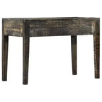 vidaXL Bureau noir 110x50x75 cm Bois de manguier massif