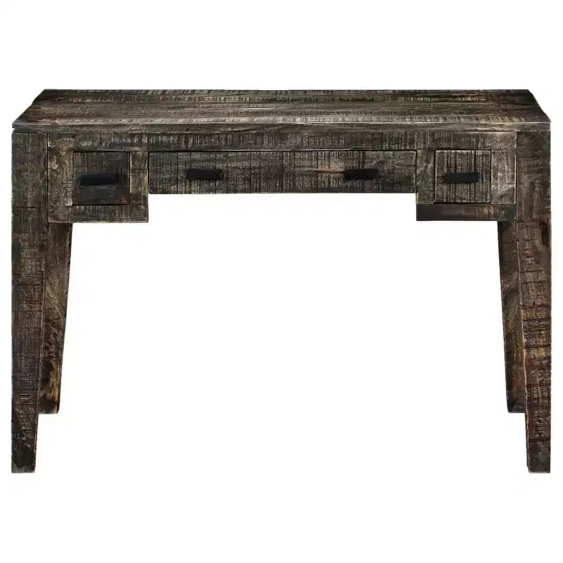 vidaXL Bureau noir 110x50x75 cm Bois de manguier massif